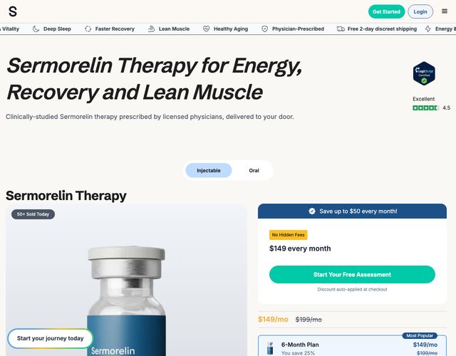 sermorelin.com home page